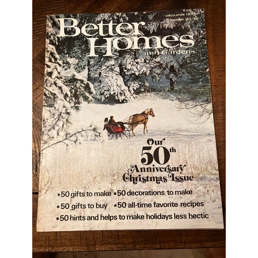 Vintage Better Homes and Gardens December 1972‎ 50th Anniversary Christmas Retro